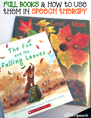 Fall picture books for speech and language therapy