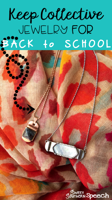 Stylish and affordable jewelry pieces for teachers, SLPs, moms. The fall collection from Keep has great transitional accessories.