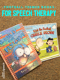 Great ideas for football themed books in speech therapy
