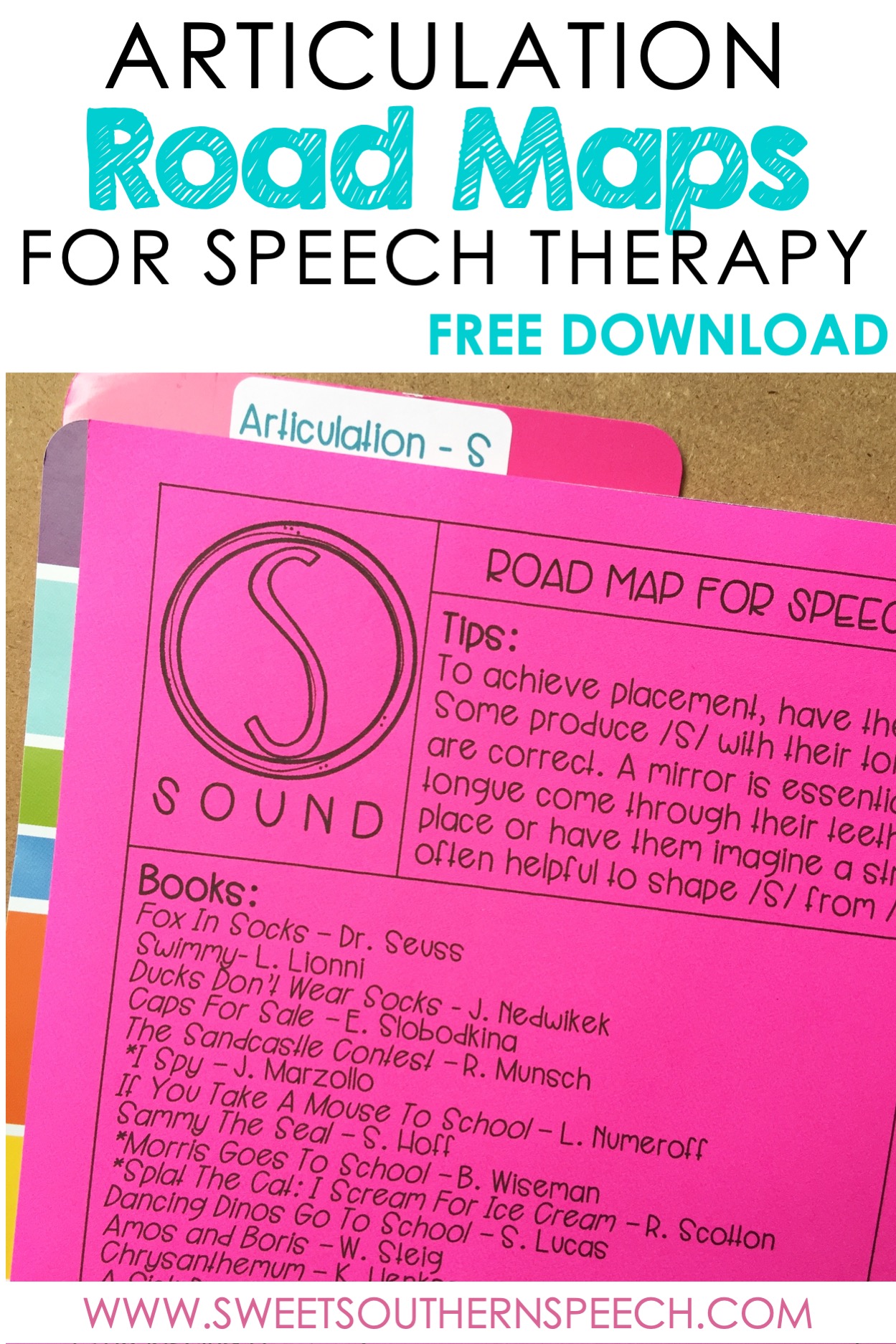 Articulation Books for S sounds in speech therapy