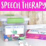 7 ways to use mini objects in speech therapy. Fun and purposeful activities for your preschool and elementary caseload. #speechtherapy