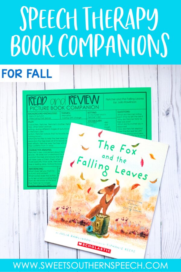 fall books for speech therapy