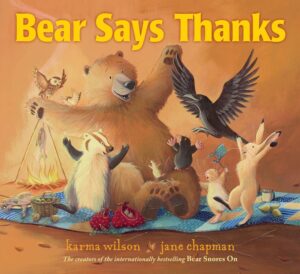 speech and language teaching concepts for Bear Says Thanks in speech therapy