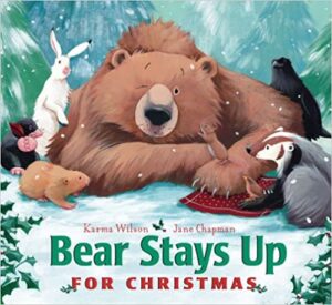 speech and language teaching concepts for Bear Stays Up for Christmas in speech therapy