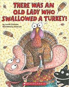 speech and language teaching concepts for There was an Old Lady Who Swallowed a Turkey in speech therapy