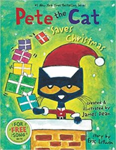 speech and language teaching concepts for Pete the Cat Saves Christmas in speech therapy