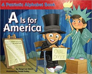 speech and language teaching concepts for A is for America in speech therapy