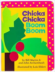 speech and language teaching concepts for Chicka Chicka Boom Boom in speech therapy