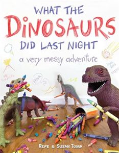 speech and language teaching concepts for What the Dinosaurs Did Last Night in speech therapy​ ​